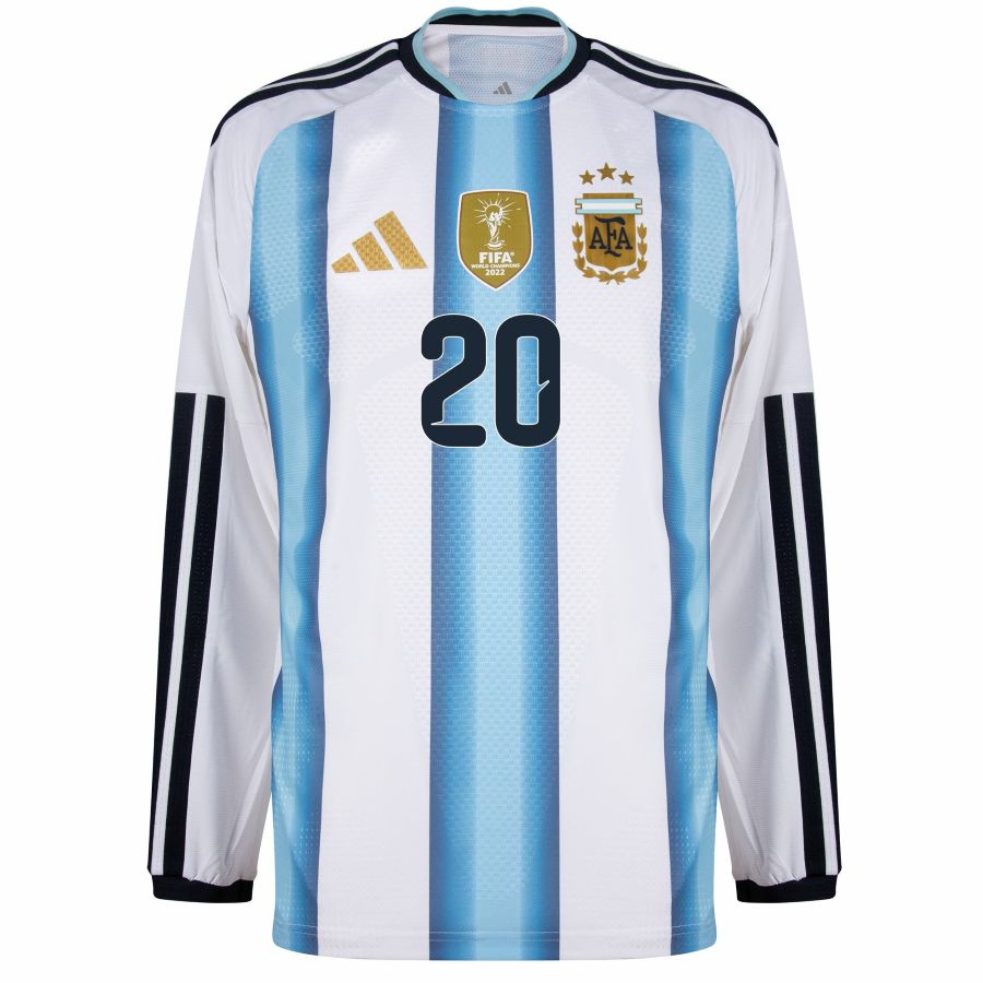 Maillot Argentine Domicile 2026 2027 Manches Longues Mac Allister(3)