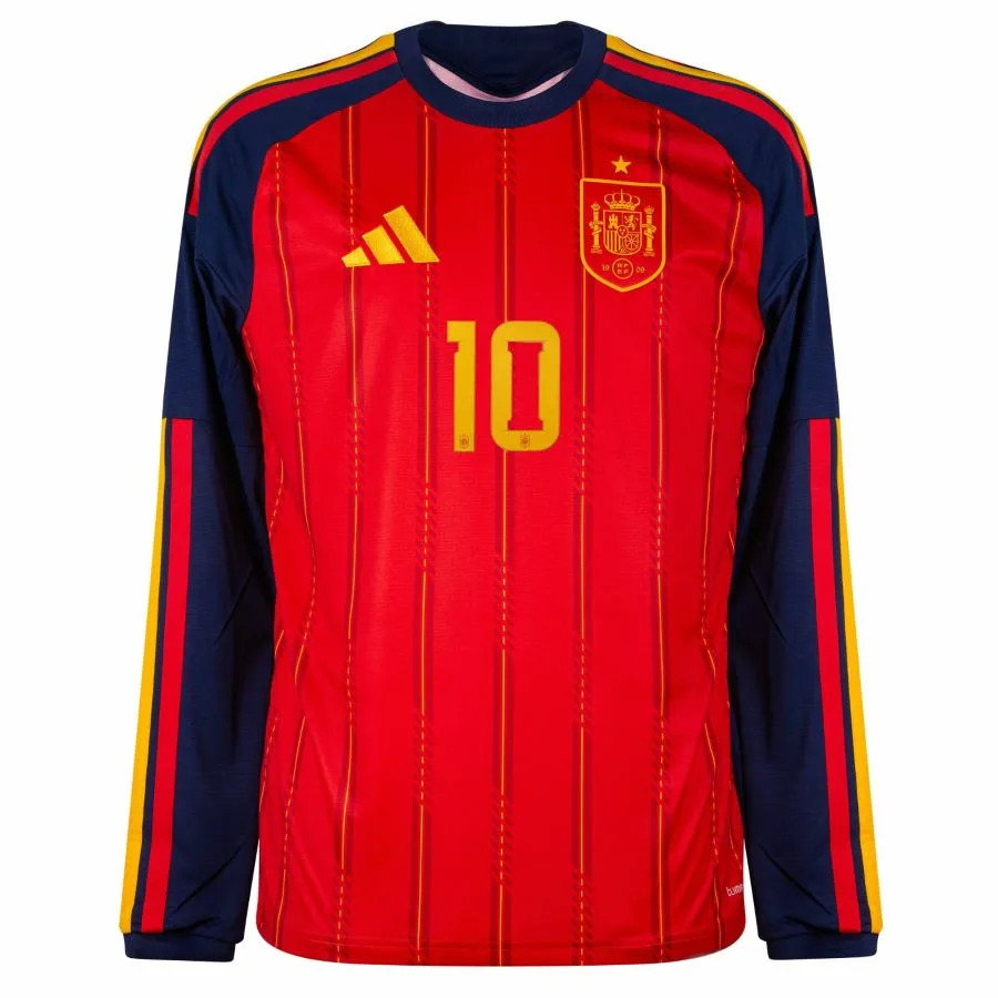 Maillot Espagne Domicile 2026 2027 Lamine Yamal 10 Manches Longues(3)