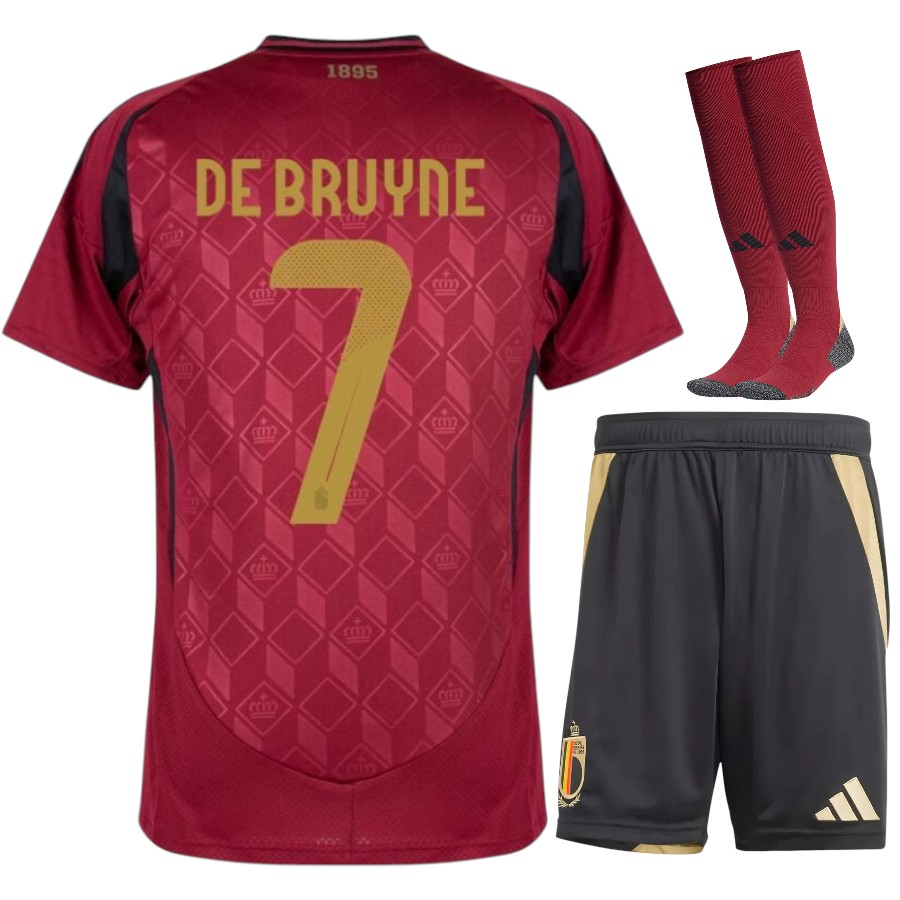 Maillot Kit Enfant Belgique Domicile 2024 2025 De Bruyne