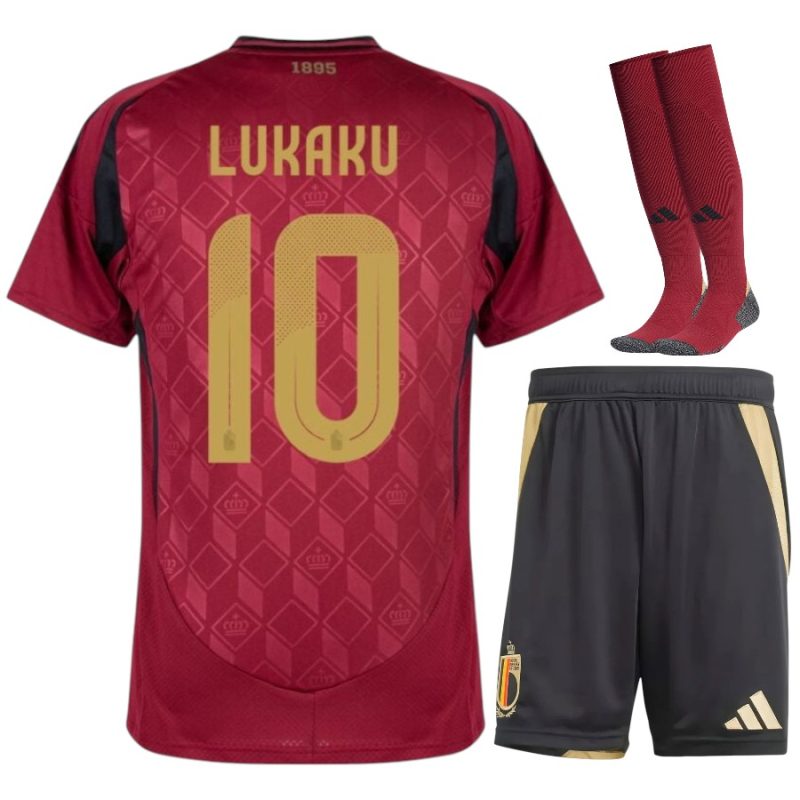 Maillot Kit Enfant Belgique Domicile 2024 2025 Lukaku