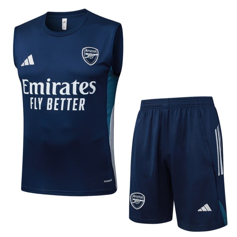 Debardeur Short Arsenal 2025 2026 Bleu Blanc