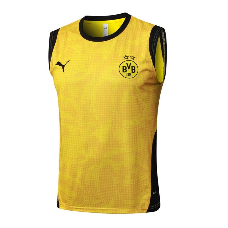 Debardeur Short Dortmund 2025 2026 Jaune Noir (2) Debardeur Short Dortmund 2025 2026 Jaune Noir