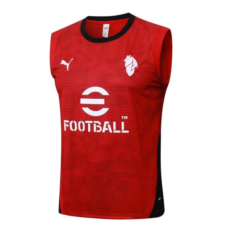 Debardeur Short Milan AC 2025 2026 Rouge Clair (2) Debardeur Short Milan AC 2025 2026 Rouge Clair