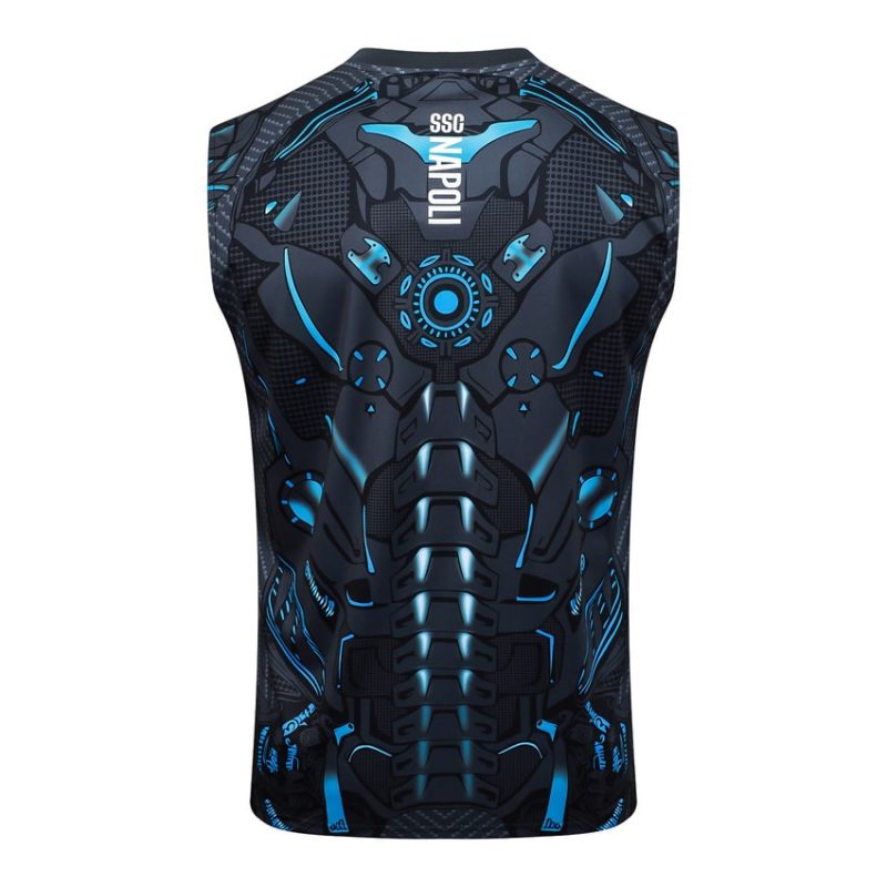 Debardeur Short Naples 2025 2026 Noir Motif (2) Debardeur Short Naples 2025 2026 Noir Motif