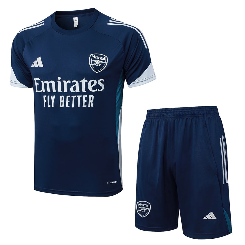 Ensemble Maillot Short Arsenal 2025 2026 Bleu Blanc (1) Ensemble Maillot Short Arsenal 2025 2026 Bleu Blanc
