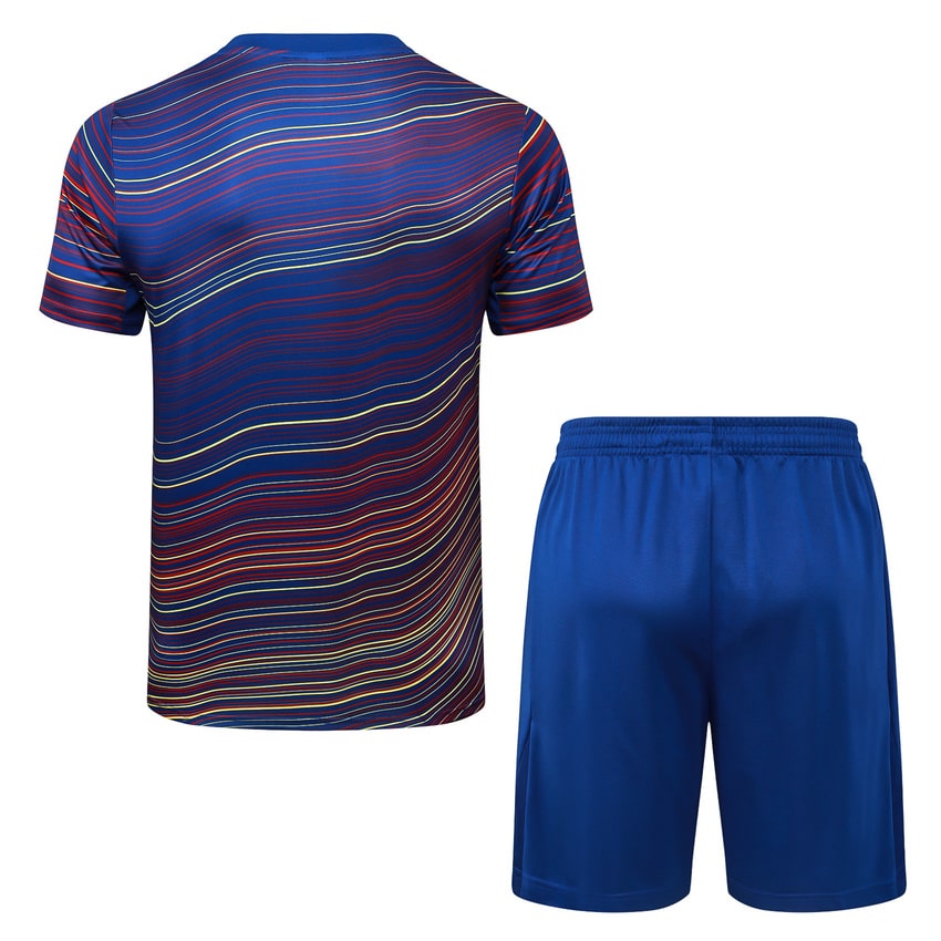 Ensemble Maillot Short Barca 2025 2026 Bleu Clair