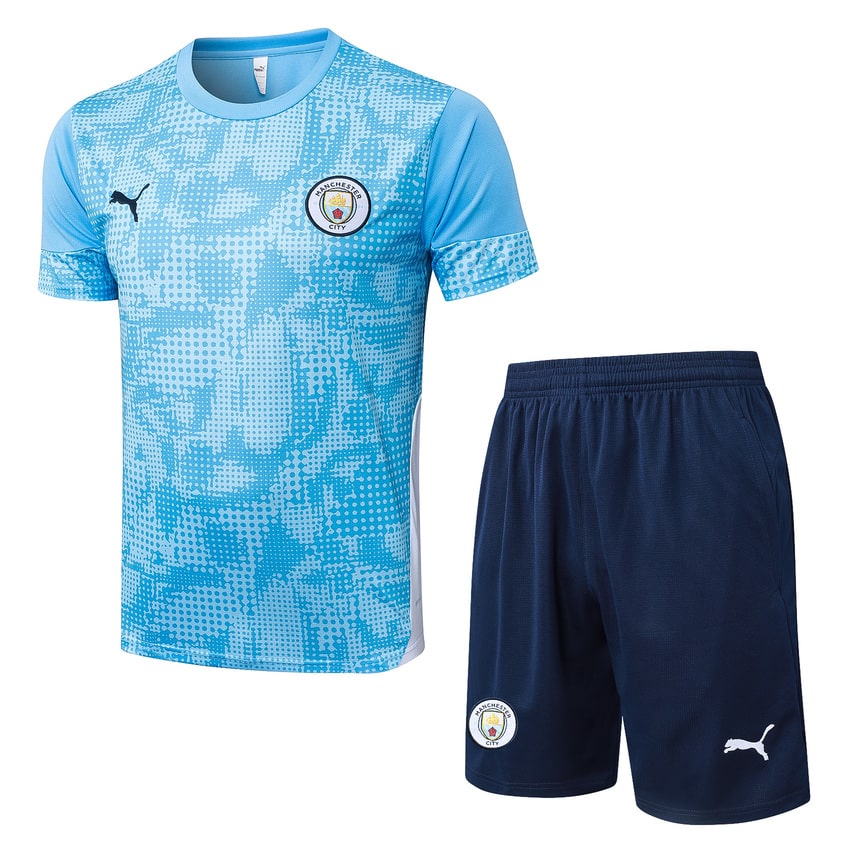 Ensemble Maillot Short Manchester City 2025 2026 Bleu Ciel (1) Ensemble Maillot Short Manchester City 2025 2026 Bleu Ciel