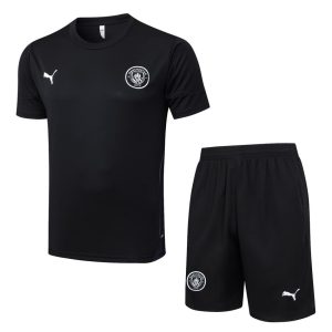 Ensemble Maillot Short Manchester City 2025 2026 Noir Sombre