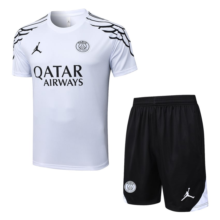 Ensemble Maillot Short PSG 2025 2026 Blanc Clair (1) Ensemble Maillot Short PSG 2025 2026 Blanc Clair