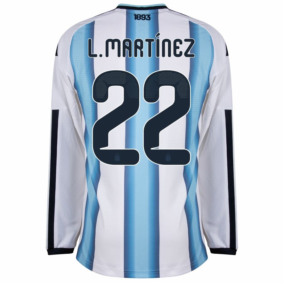 Maillot Argentine Domicile 2026 2027 Martinez Manches Longues (3)