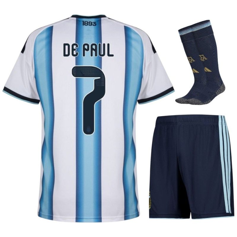 Maillot Kit Enfant Argentine Domicile 2026 2027 De Paul