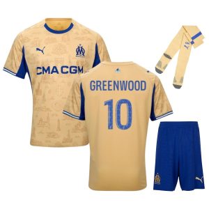 Maillot Kit Enfant OM Fourth 2025 2026 Greenwood