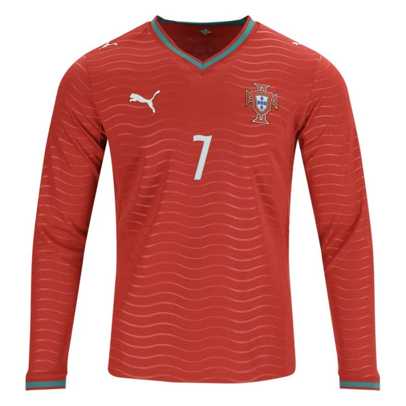 Maillot Portugal Domicile 2026 2027 Ronaldo Manches Longues (3) Maillot Portugal Domicile 2026 2027 Ronaldo Manches Longues (3)