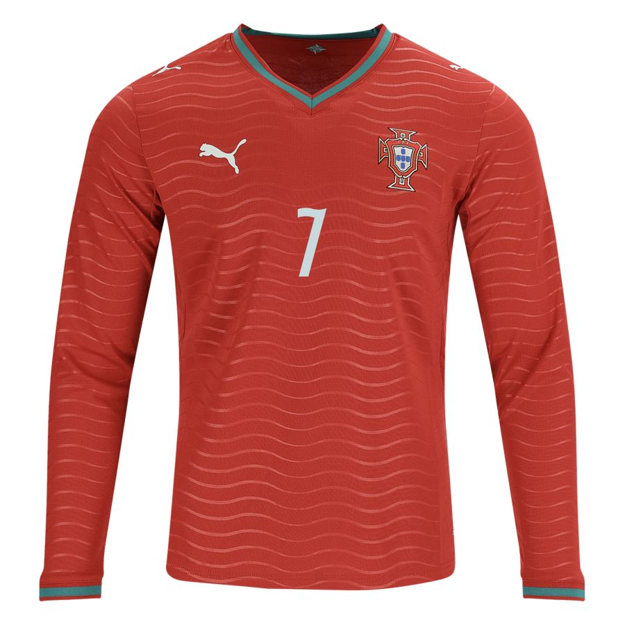 Maillot Portugal Domicile 2026 2027 Ronaldo Manches Longues (3) Maillot Portugal Domicile 2026 2027 Ronaldo Manches Longues (3)