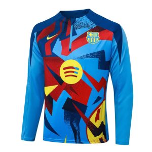 Survetement Barca Training 2025 2026 Bleu Motif