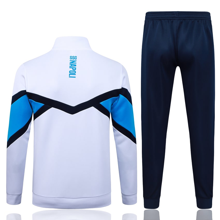 Survetement Naples Veste 2025 2026 Blanc Bleu