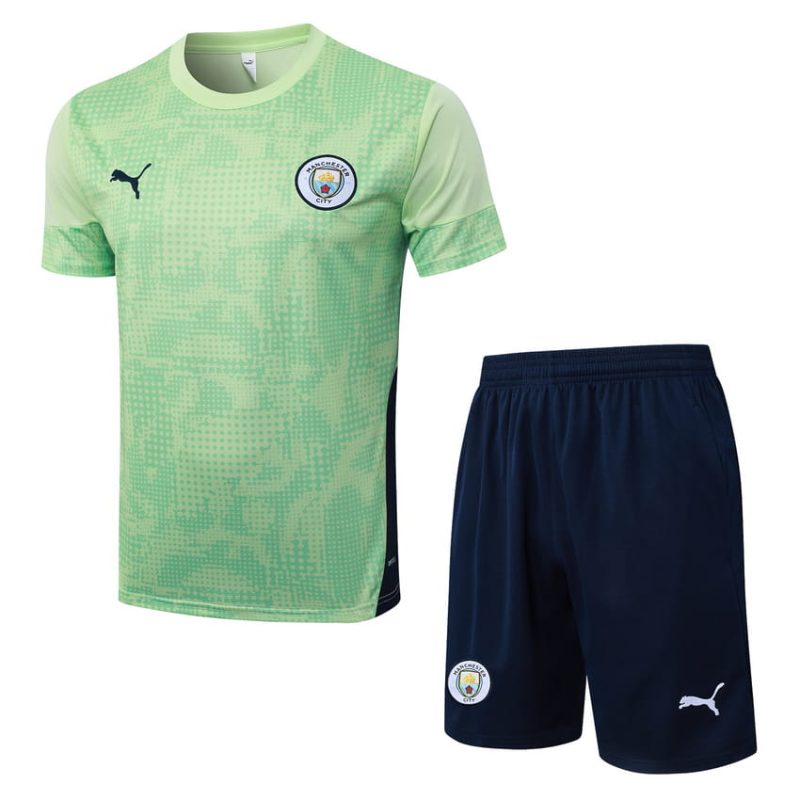 Ensemble Maillot Short Manchester City 2025 2026 Vert