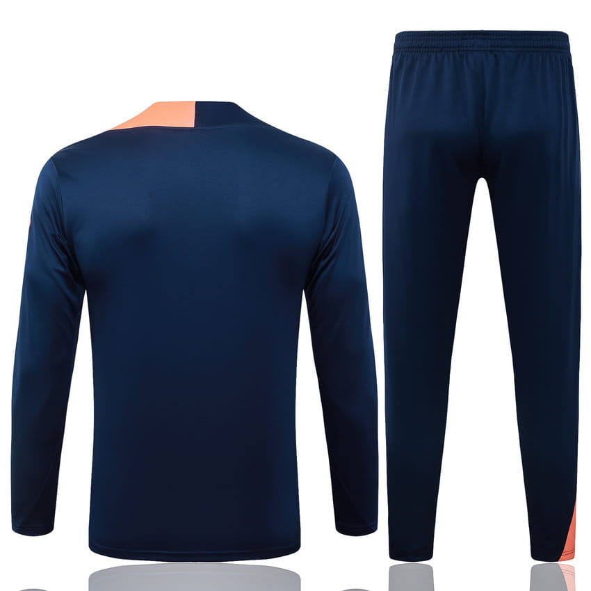 Survetement Barca Training 2025 2026 Bleu Orange