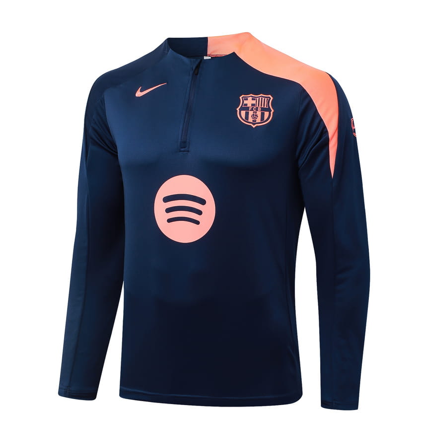 Survetement Barca Training 2025 2026 Bleu Orange