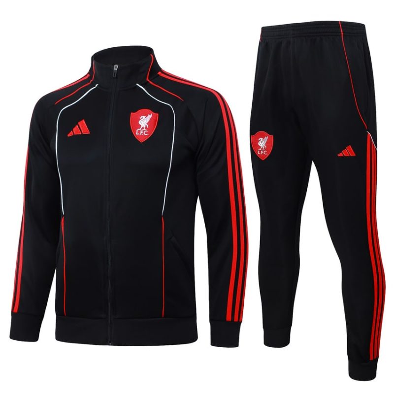Survetement Liverpool Veste 2025 2026 Noir Rouge