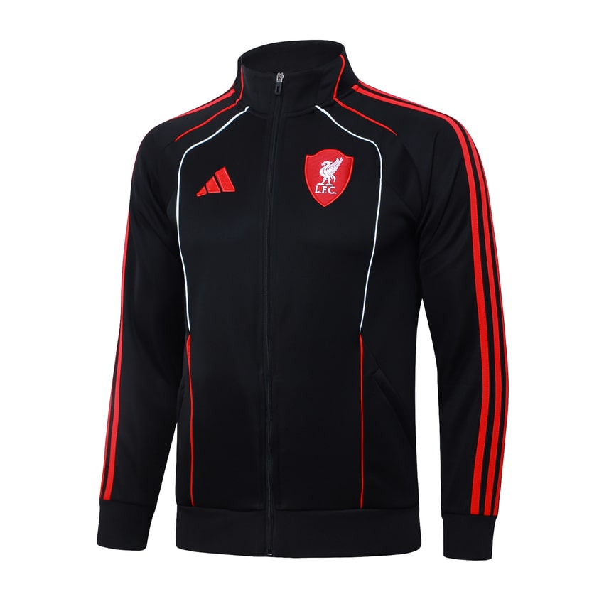 Survetement Liverpool Veste 2025 2026 Noir Rouge