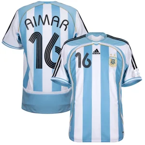 Maillot Argentine Adidas Domicile 2006 Aimar (1)