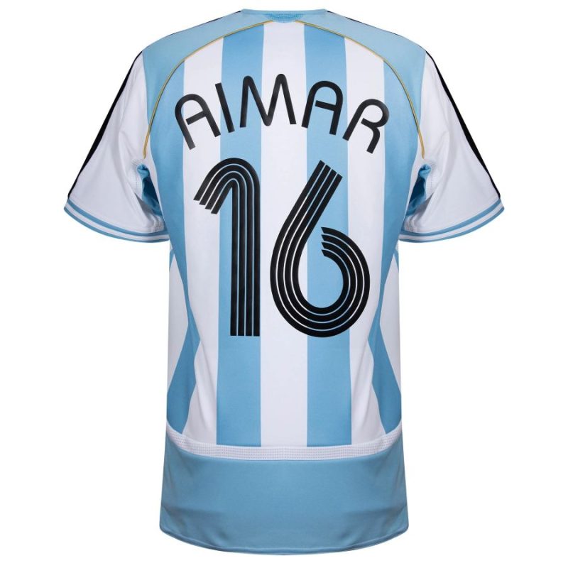 Maillot Argentine Adidas Domicile 2006 Aimar (3) Maillot Argentine Adidas Domicile 2006 Aimar (3)