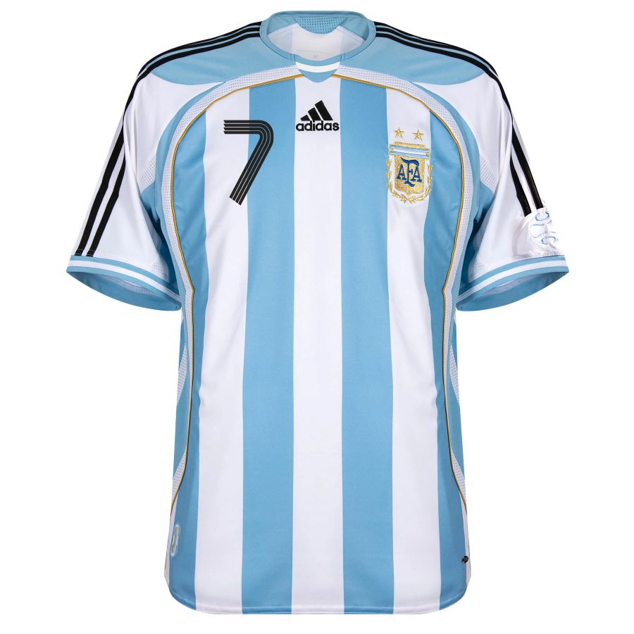 Maillot Argentine Adidas Domicile 2006 Saviola (2)