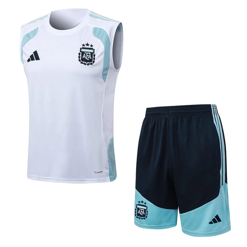 Debardeur Short Argentine 2026 2027 Blanc Bleu