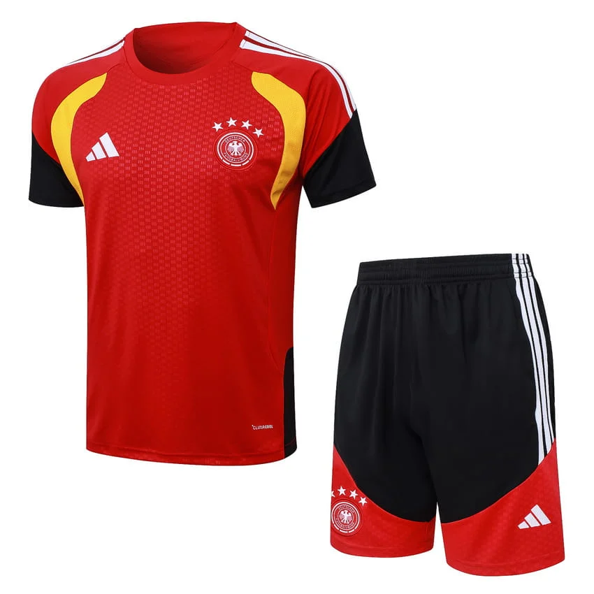 Ensemble Maillot Short Allemagne 2026 2027 Rouge Noir