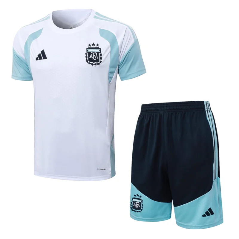 Ensemble Maillot Short Argentine 2026 2027 Blanc Bleu