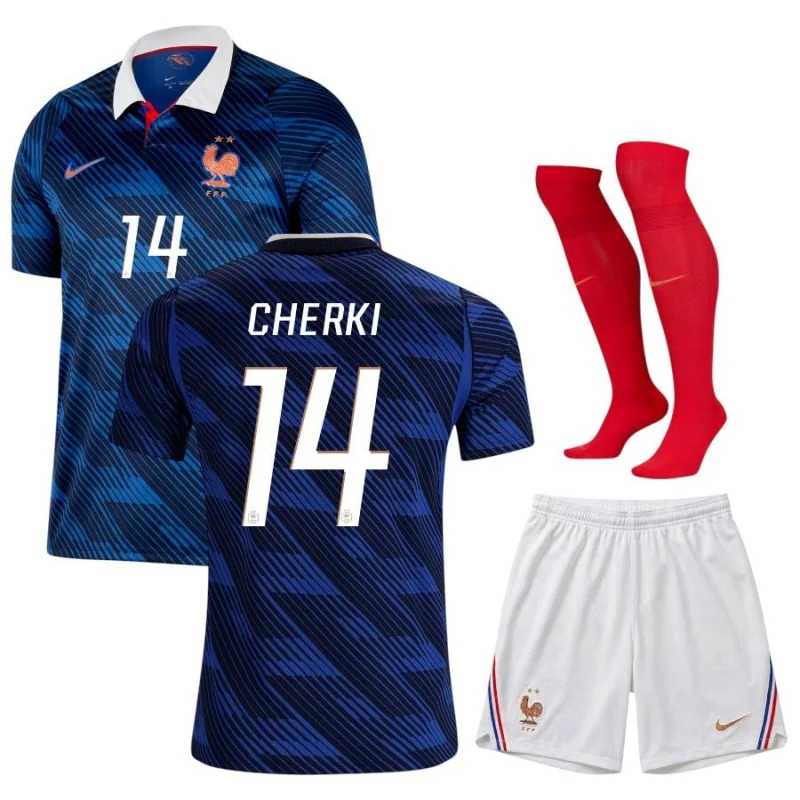 Maillot Equipe de France Kit Enfant Domicile Coupe du Monde 2026 Cherki