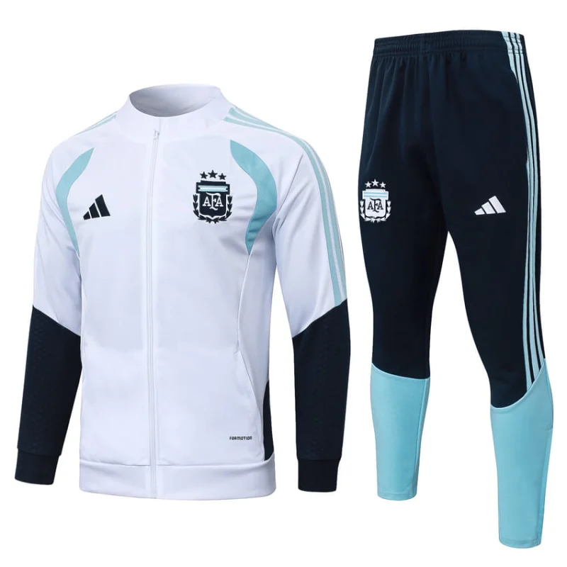 Survetement Argentine Veste 2026 2027 Blanc Bleu