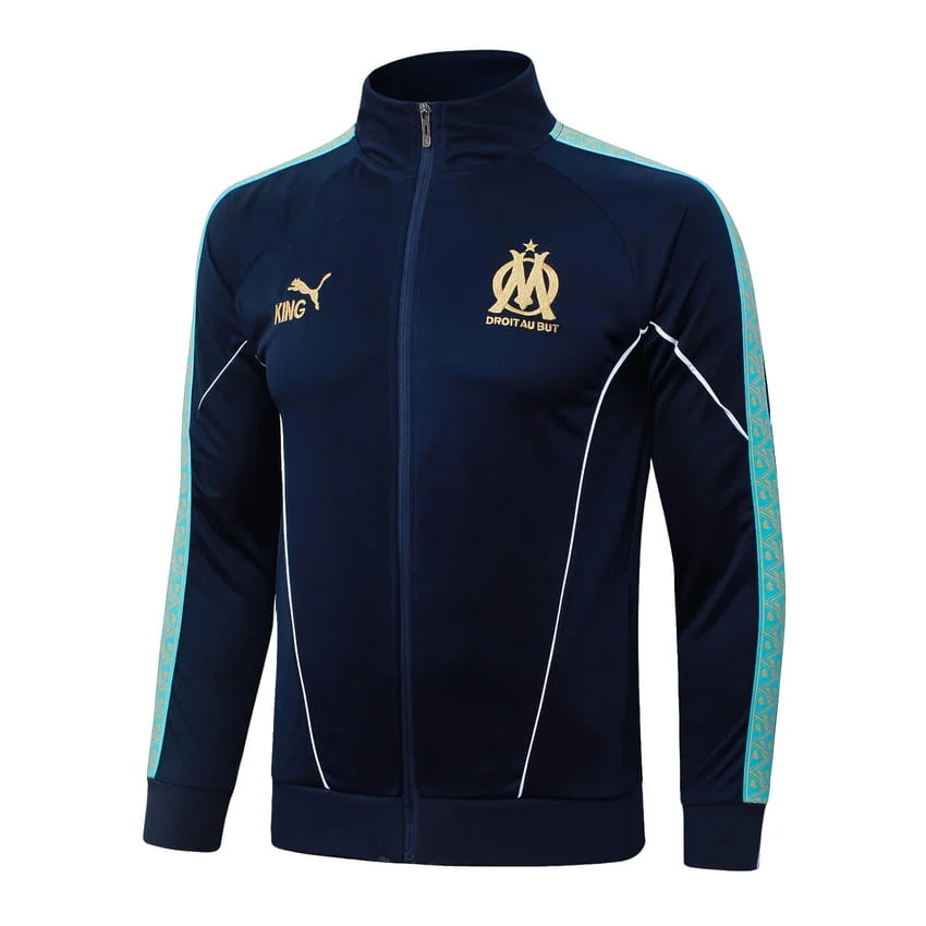 Survetement OM Veste 2025 2026 Bleu