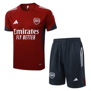 Arsenal 2025/2026 Red and Blue Jersey and Shorts Set