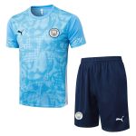 Ensemble Maillot Short Manchester City 2025 2026 Bleu Ciel