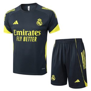 Real Madrid 2025/2026 Jersey and Shorts Set - Dark Black