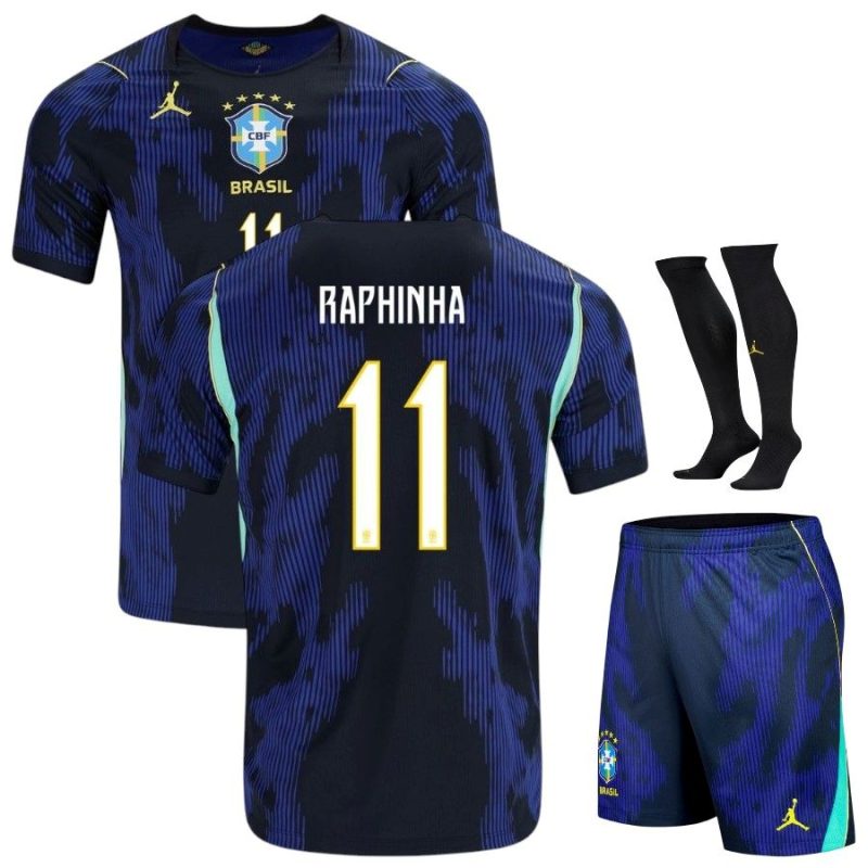 Maillot Bresil Kit Enfant Exterieur 2026 2027 Raphinha