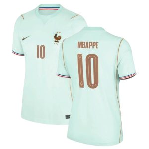 Maillot Equipe de France Femme Vert Coupe du Monde 2026 Mbappe