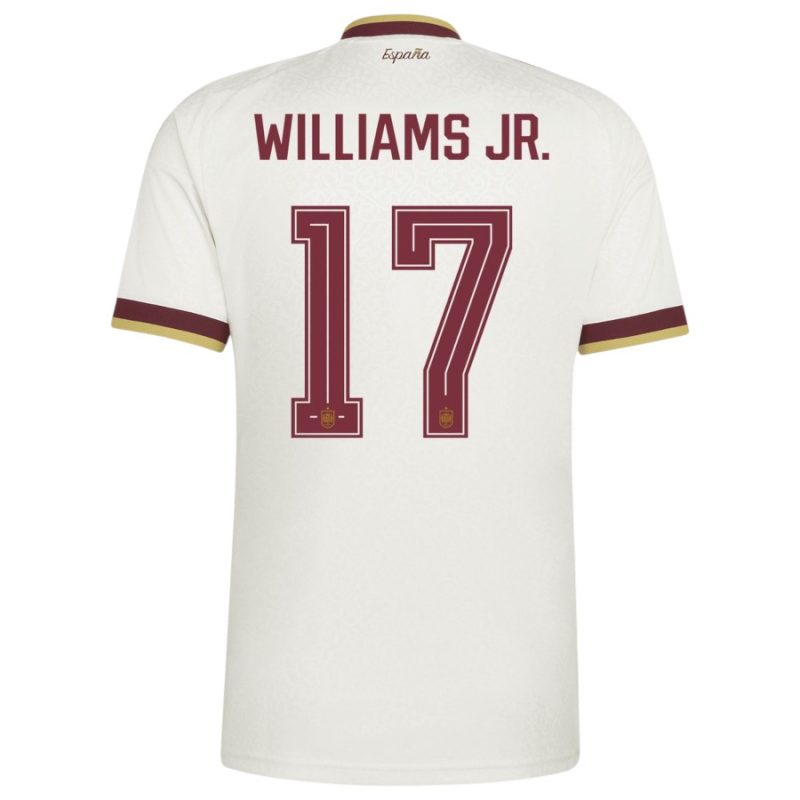 Maglia da trasferta della Spagna 2026-2027 Williams Jr. 2.jpg Maglia da trasferta della Spagna 2026-2027 Williams Jr. 2.jpg