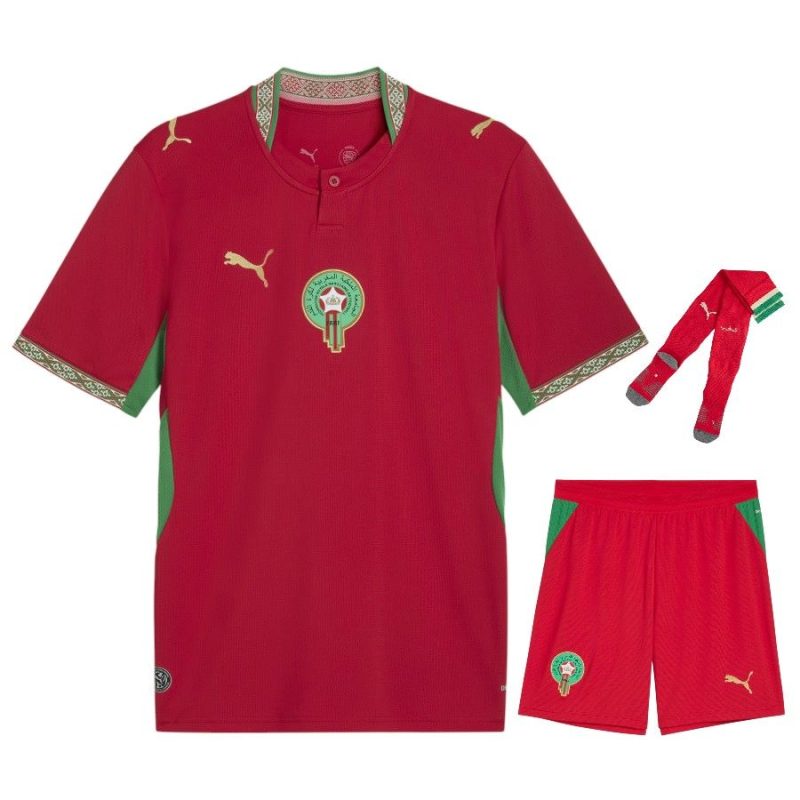 Maillot Maroc Kit Enfant Domicile Coupe du Monde 2026