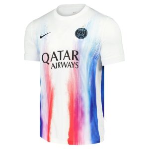 Camiseta de prepartido del PSG, edición especial Champions League, blanca