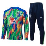 Survetement Bresil Training 2025 2026 Vert Bleu
