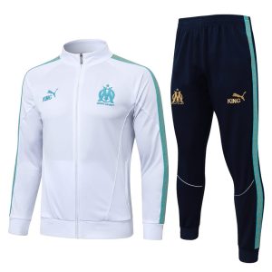 Survetement OM Veste 2025 2026 Blanc
