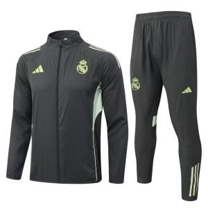 Real Madrid Tracksuit Jacket 2025 2026 Black Yellow