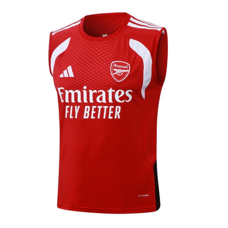 Debardeur Short Arsenal 2026 2027 Rouge Clair (4) Debardeur Short Arsenal 2026 2027 Rouge Clair