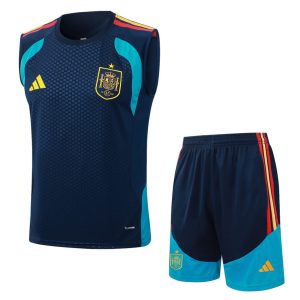 Debardeur Short Espagne 2026 2027 Bleu Sombre