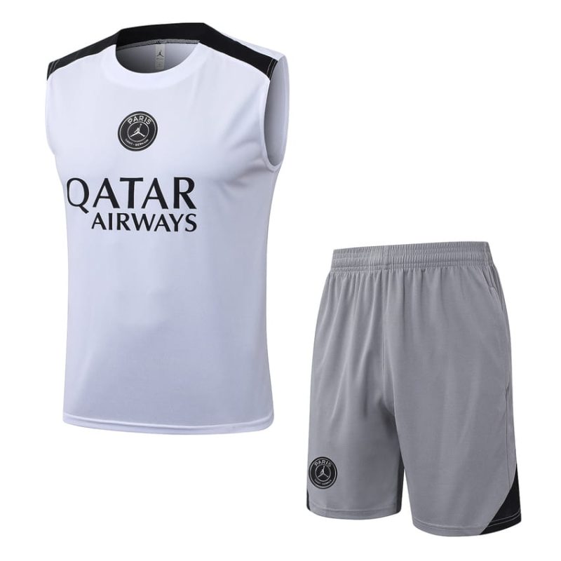 Debardeur Short PSG 2026 2027 Blanc Gris