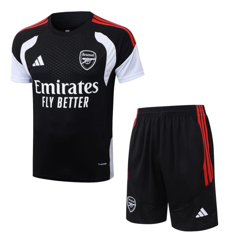 Ensemble Maillot Short Arsenal 2026 2027 Noir Rouge