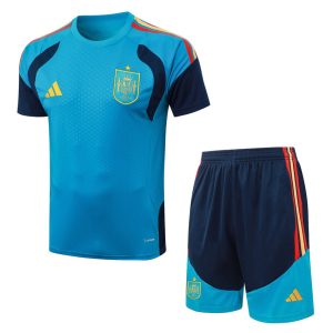 Ensemble Maillot Short Espagne 2026 2027 Bleu Clair